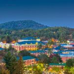 boone,,north,carolina,,usa,campus,and,town,skyline,at,twilight.